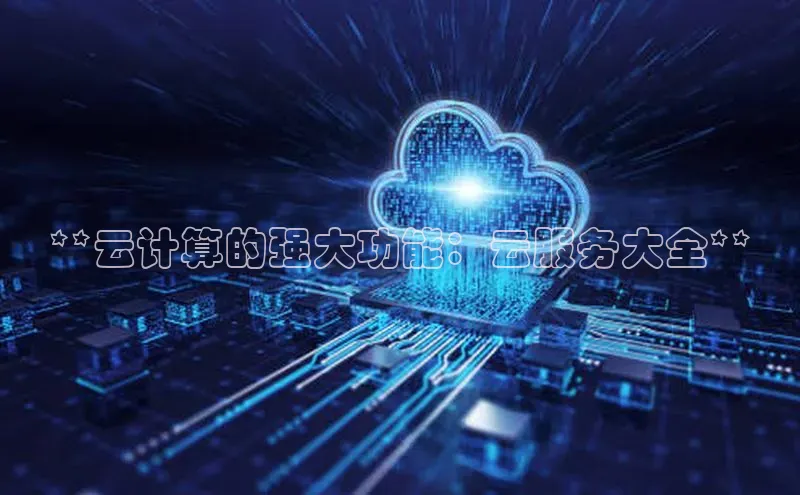 jinnian金年会官方网站入口阿里尔公司**云计算的强大功能：云服务大全**